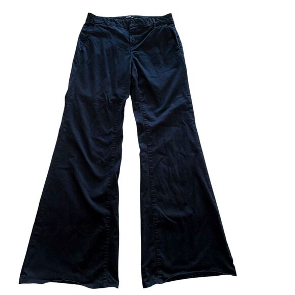 J‎ Brand Mona Black Pants Women's Size 26 Wide Leg Khaki Chino Y2K 90s Preppy - Picture 1 of 12